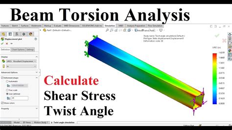 torsion test solidworks|Solidworks torsion analysis of Beam .